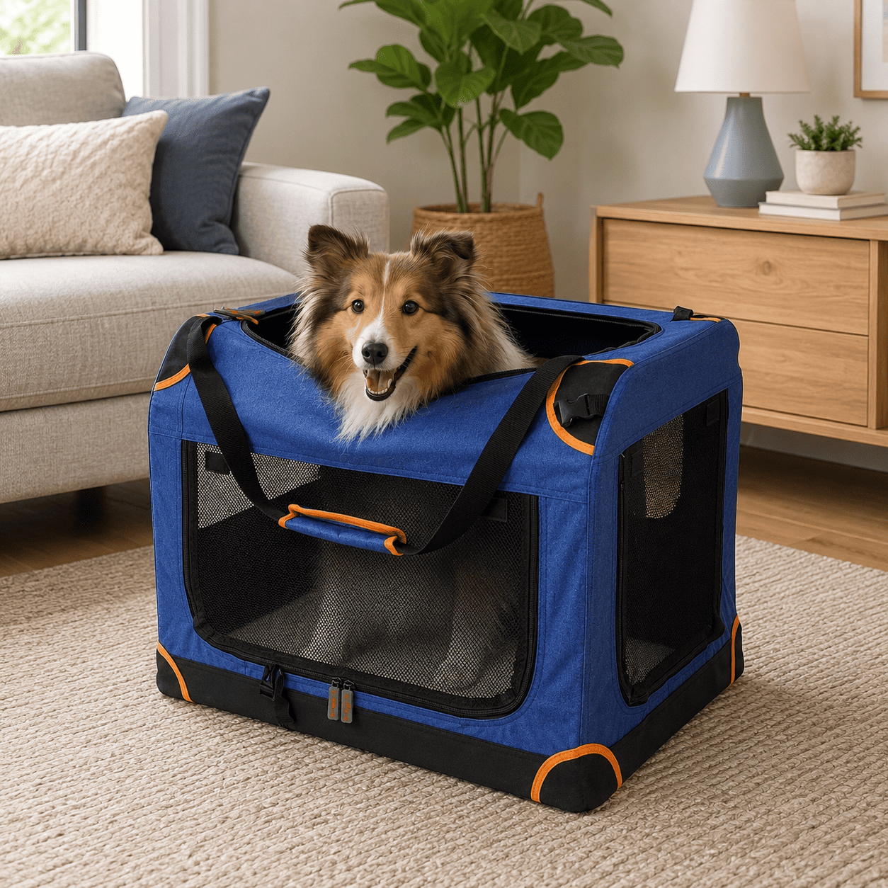 collapsible soft sided dog crate (2)
