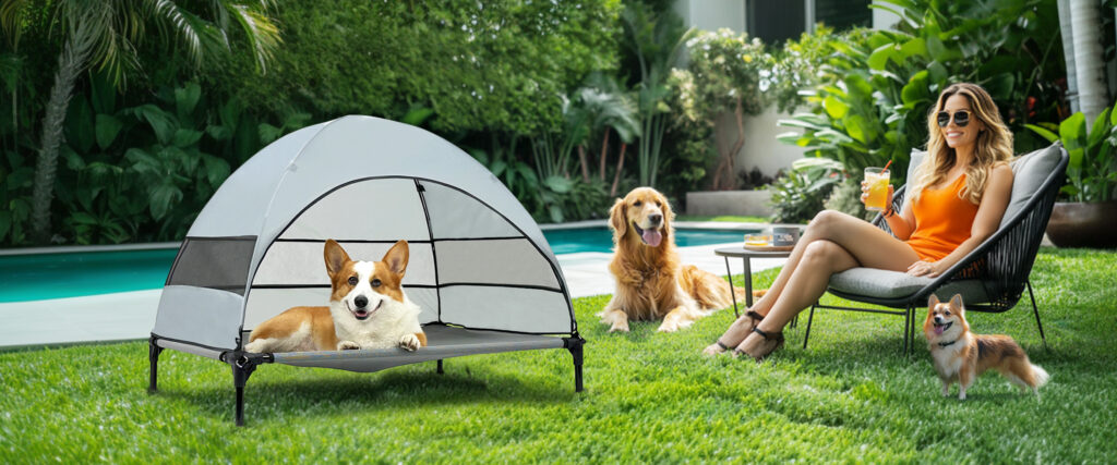 canopy dog bed for yard