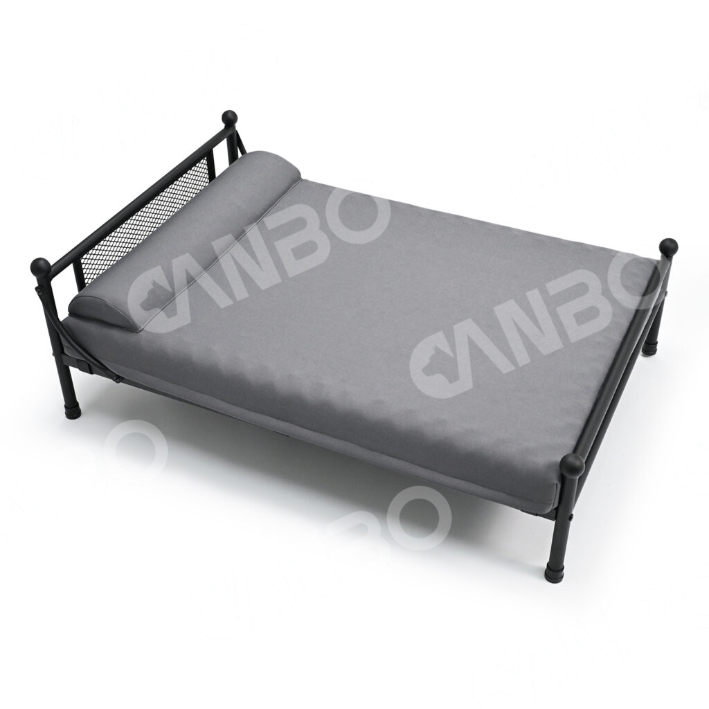 raised dog bed with mat
