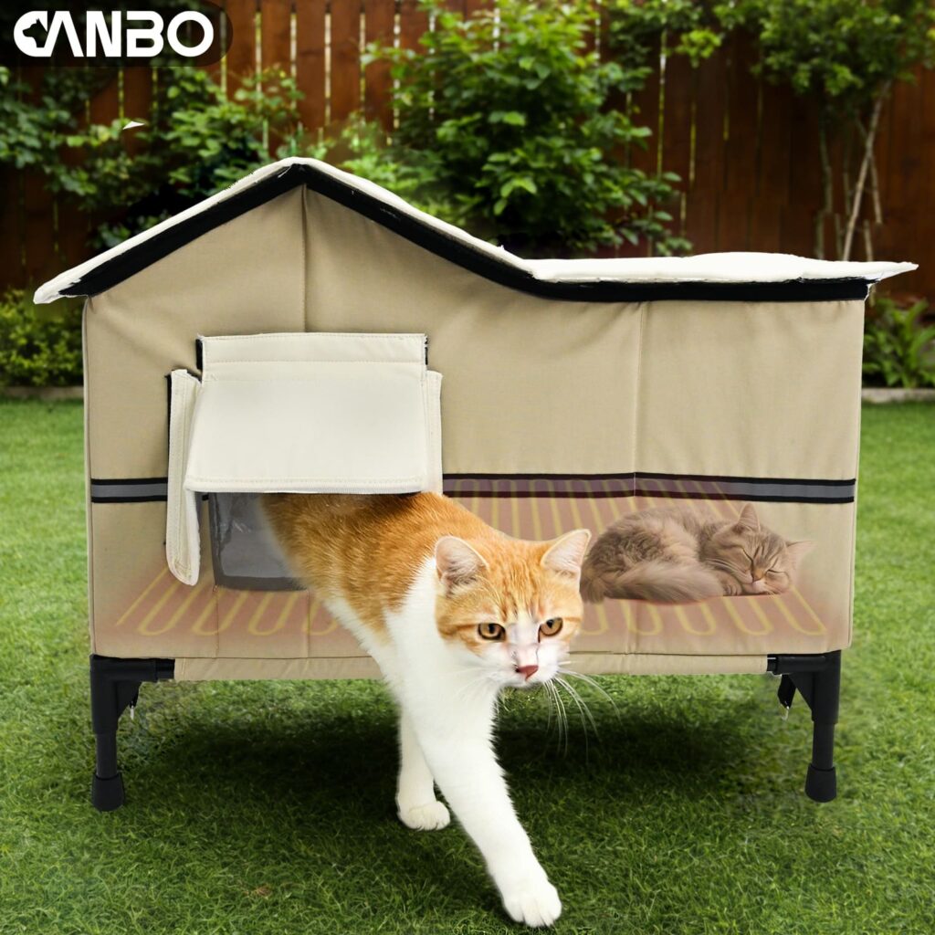 heated cat house for outside