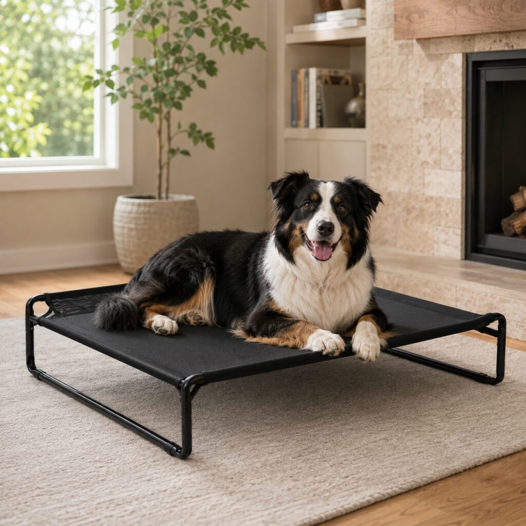 letto per cani con poggiatesta