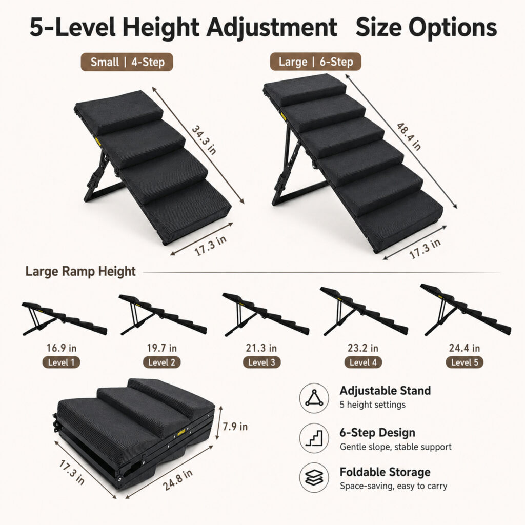 dog steps for a high bed