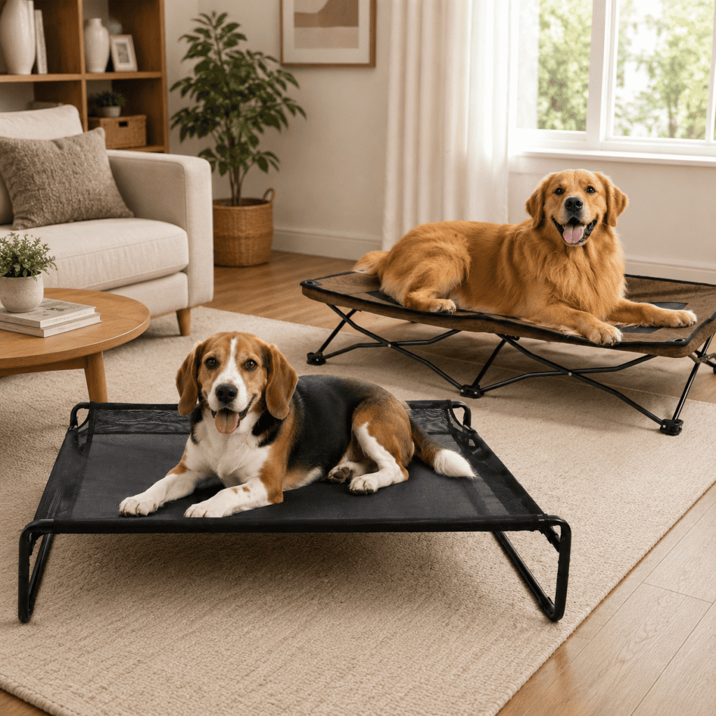 elevated dog bed（fixed frame+foldable） (1)