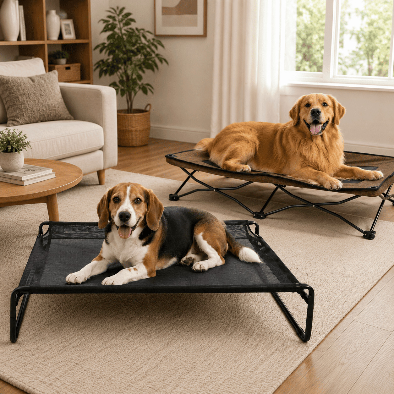 elevated dog bed（fixed frame+foldable） (1)