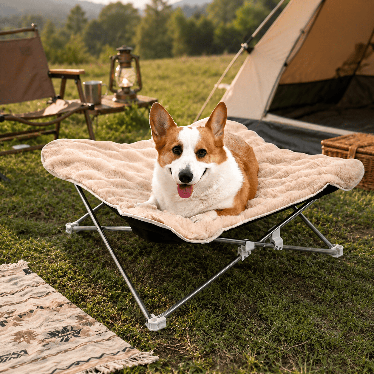 foldable raised pet bed