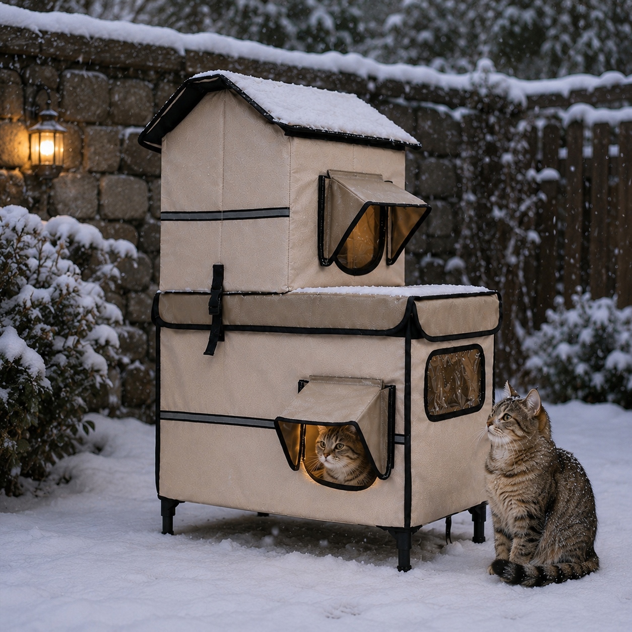 heated outdoor cat house for winter