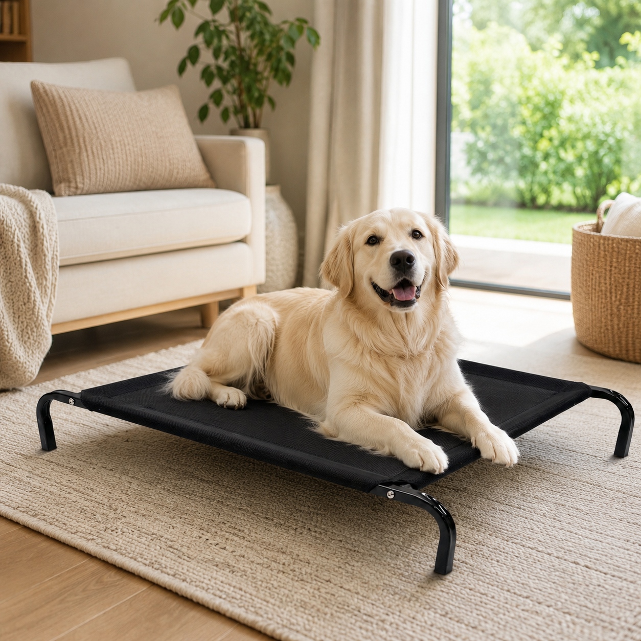 Letto per cani rialzato di grandi dimensioni