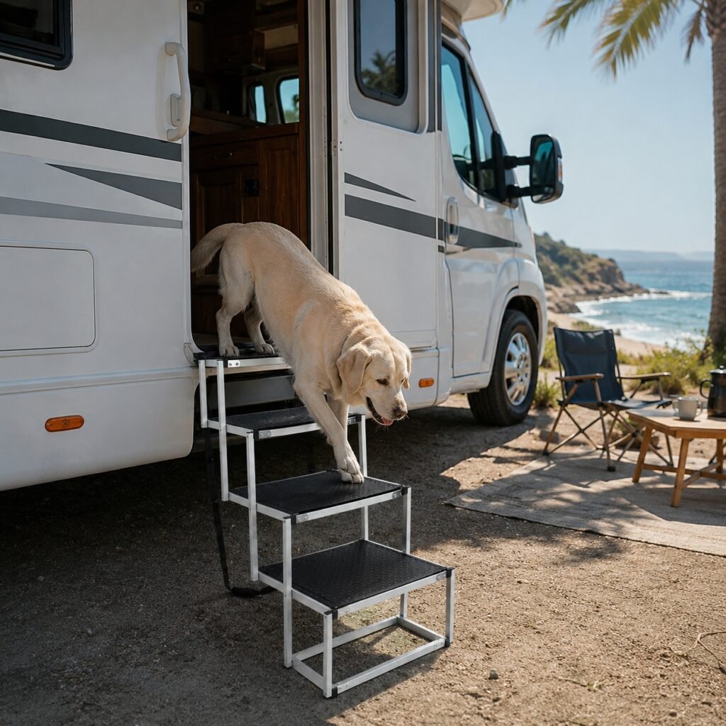 車用ポータブル犬用スロープ