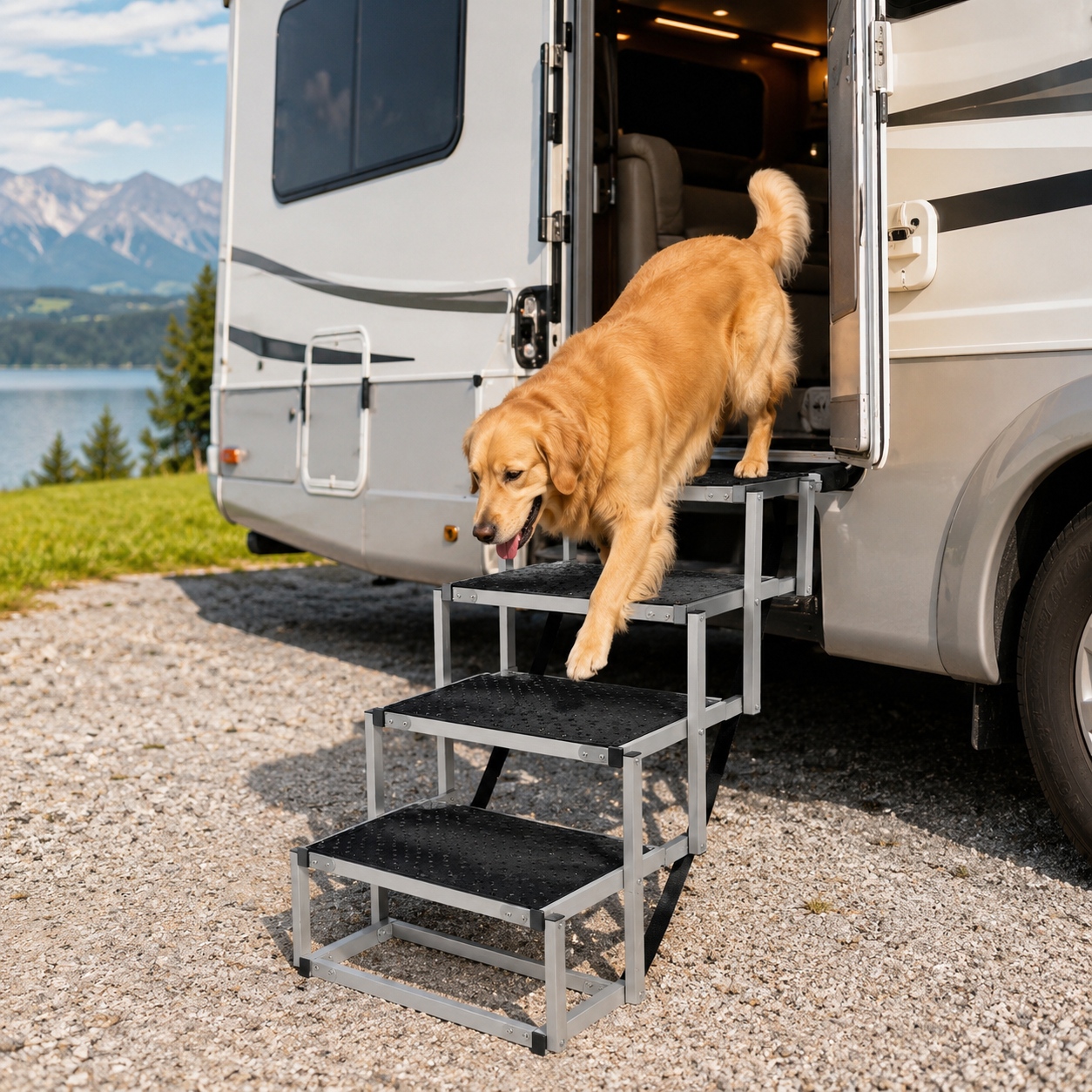 aluminum folding dog ramp