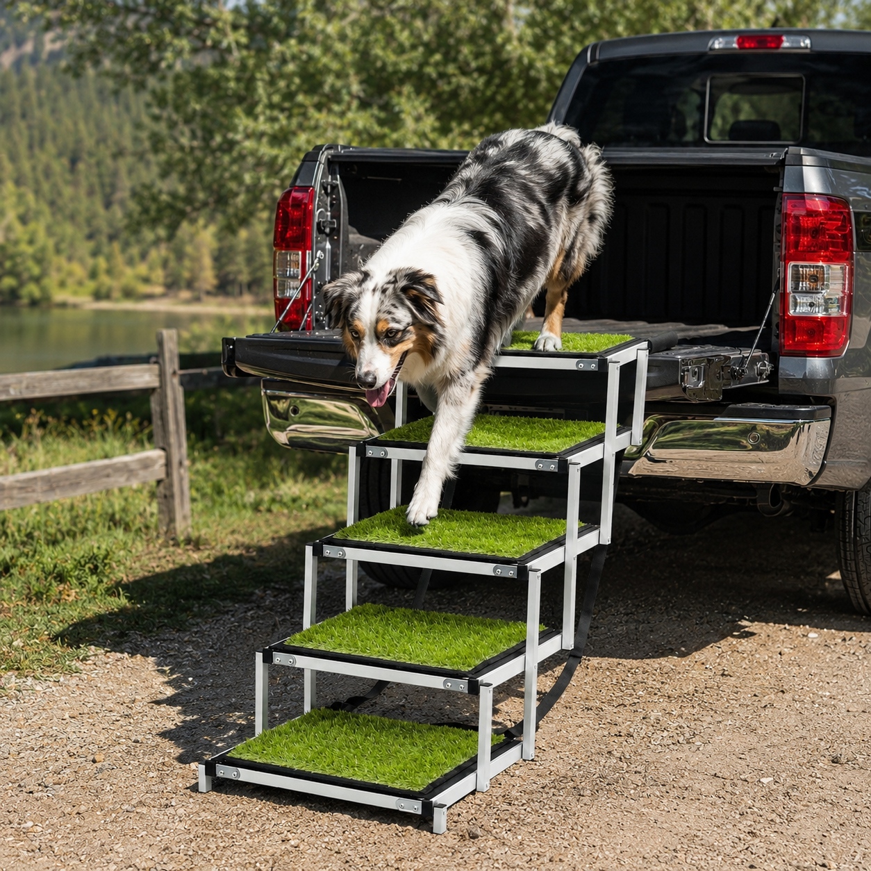 aluminum telescoping dog ramp