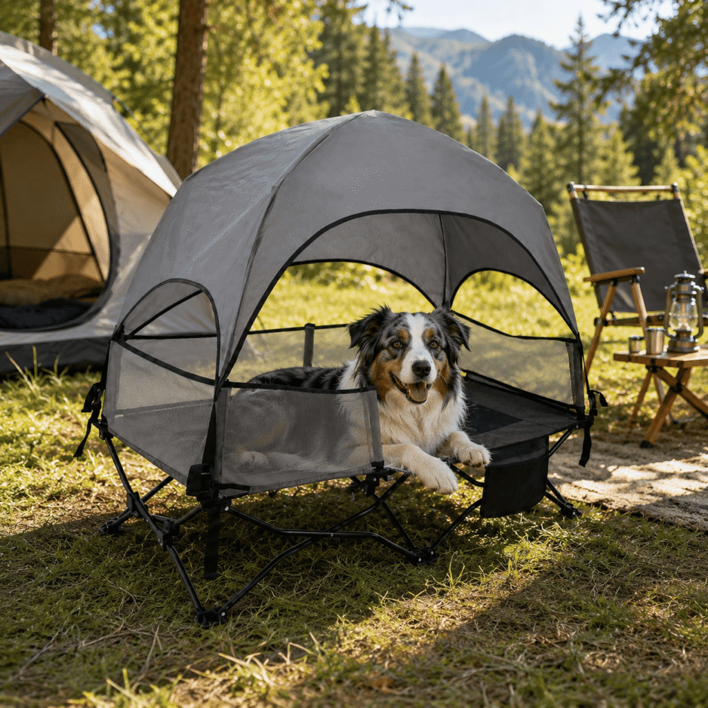 dog cooling bed with canopy (2)
