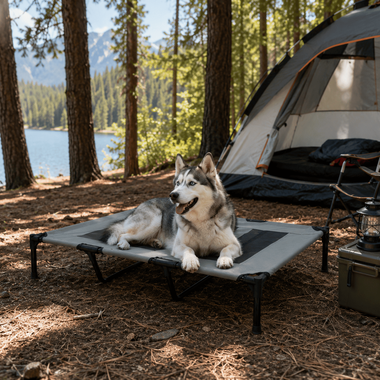 folding dog cot camping (4)