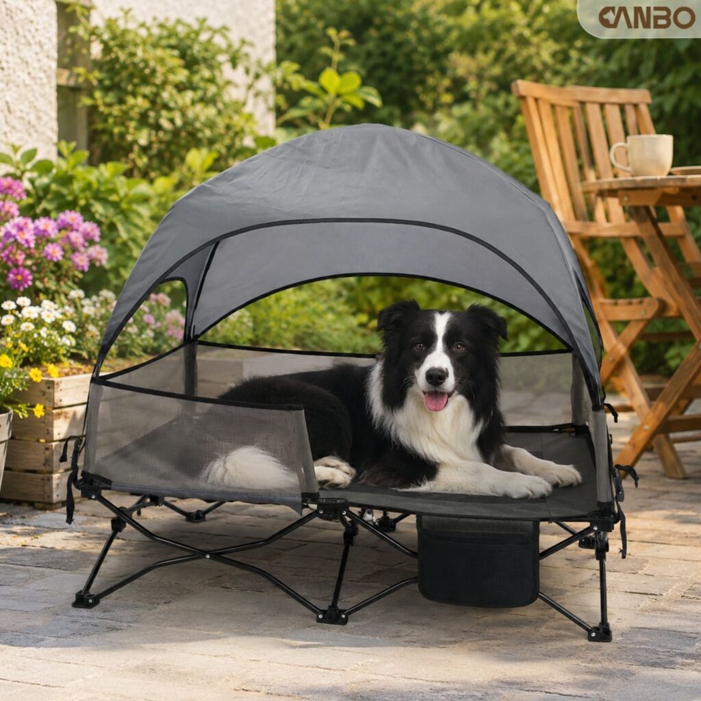 cama grande para perros con dosel
