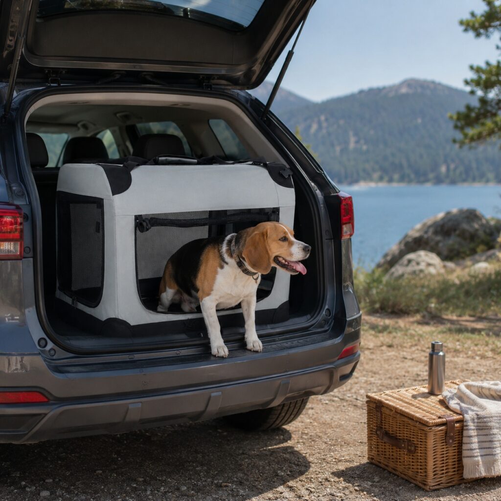 large dog travel crate foldable