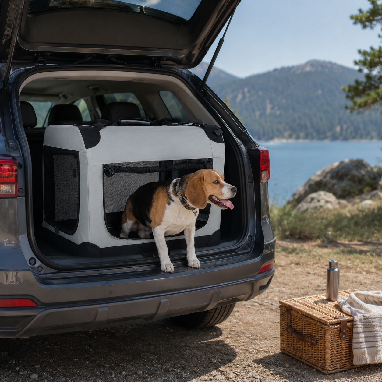 large dog travel crate foldable