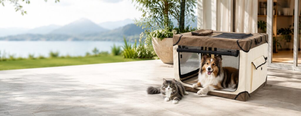large portable dog crate