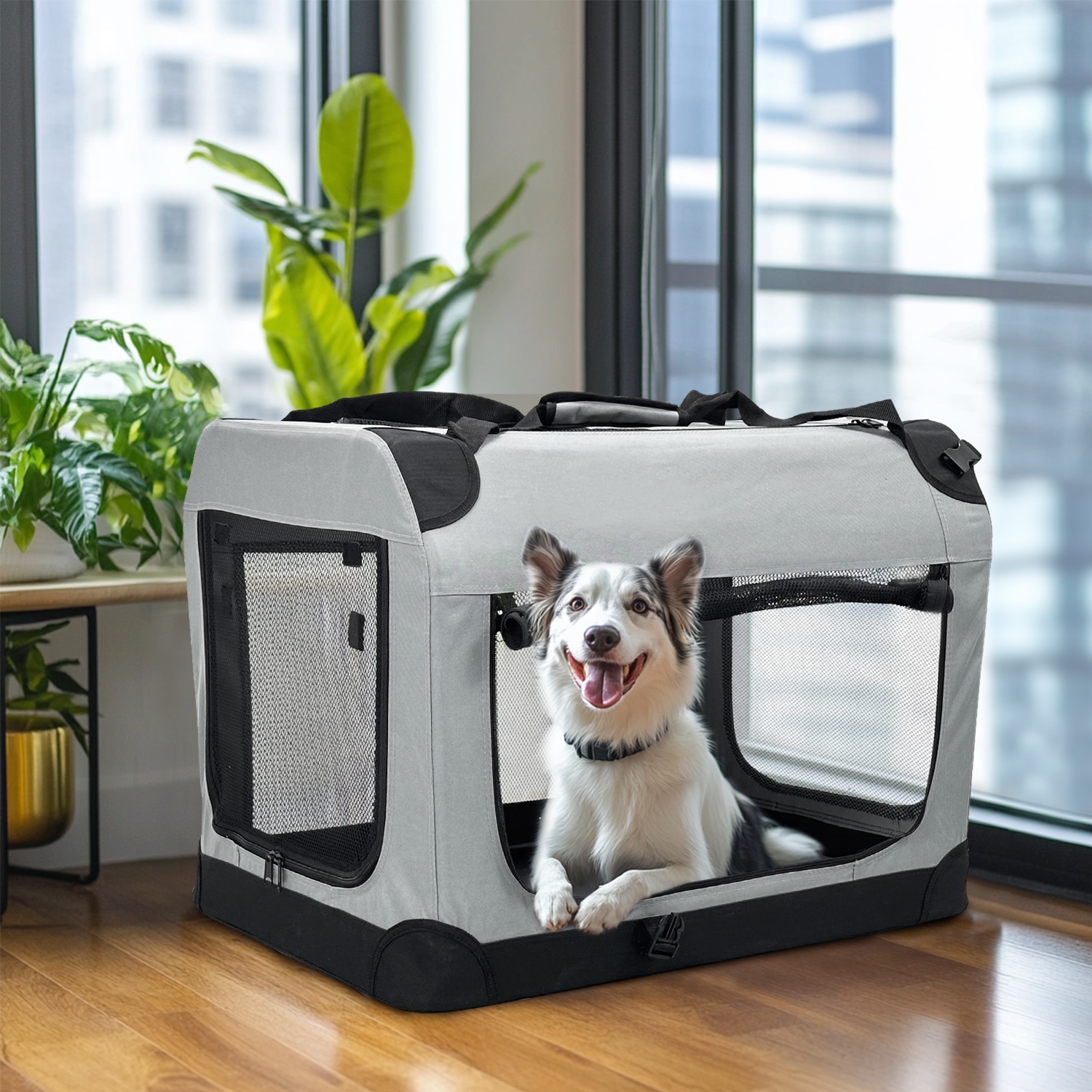 large size collapsible dog crate