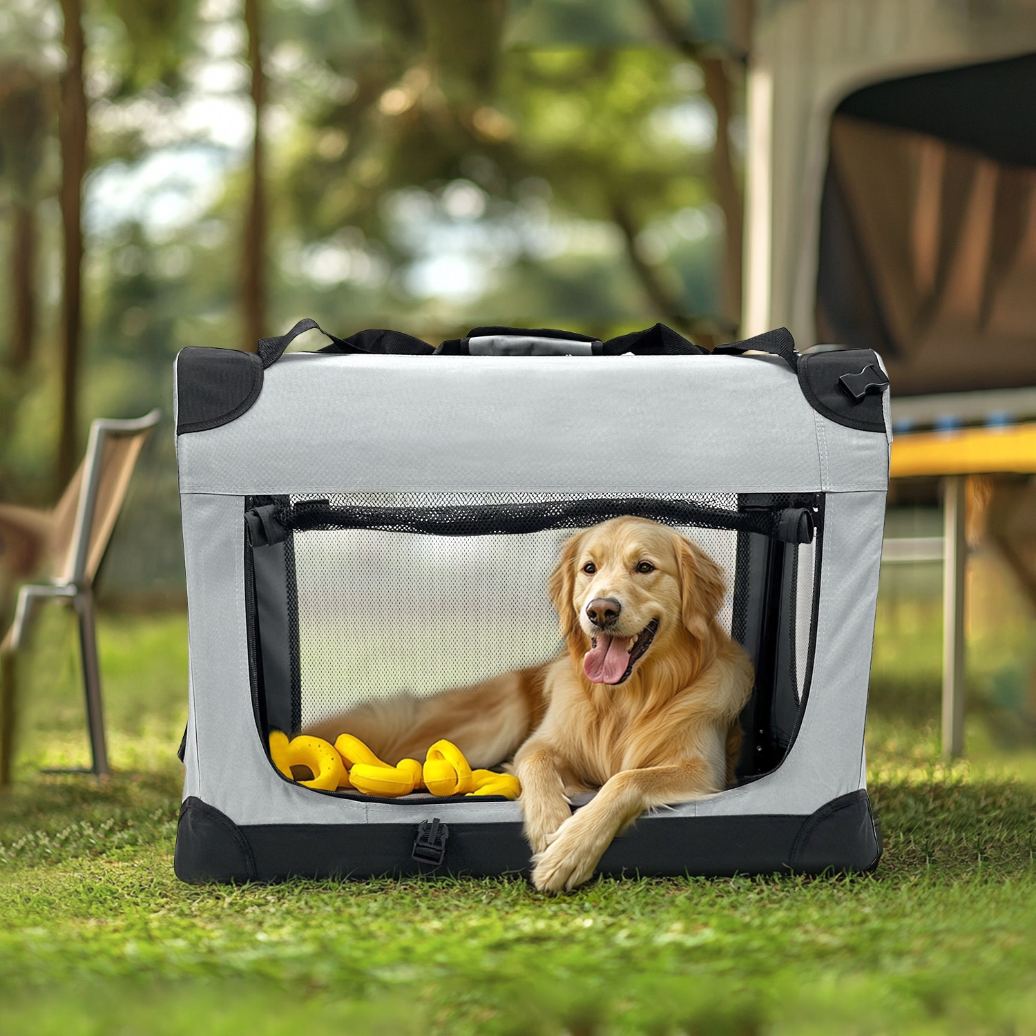 large soft collapsible dog crate