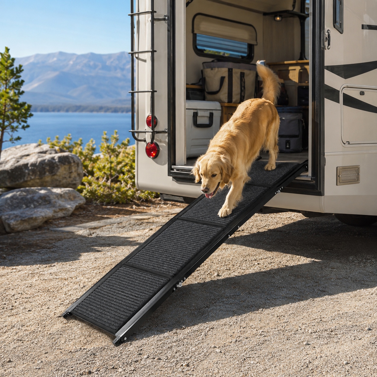 lightweight folding dog ramp