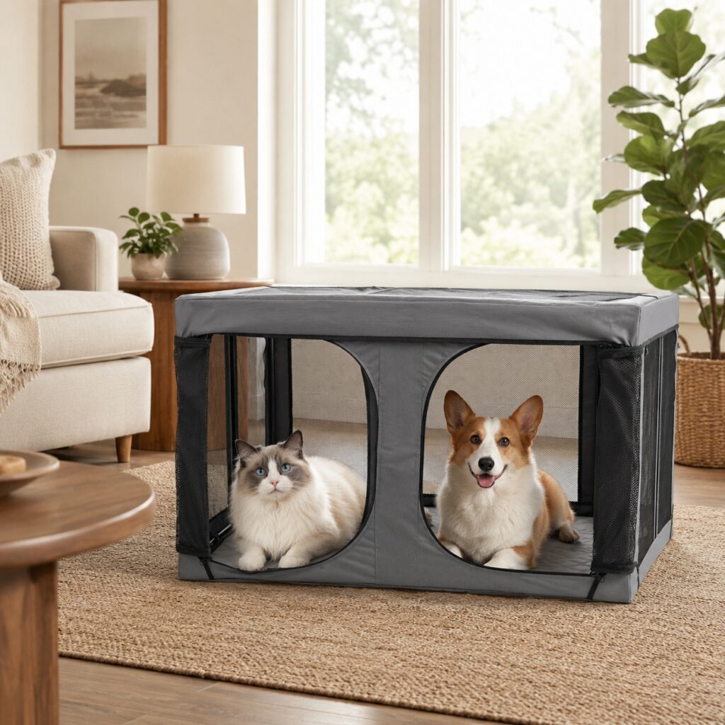 metal dog pen indoor