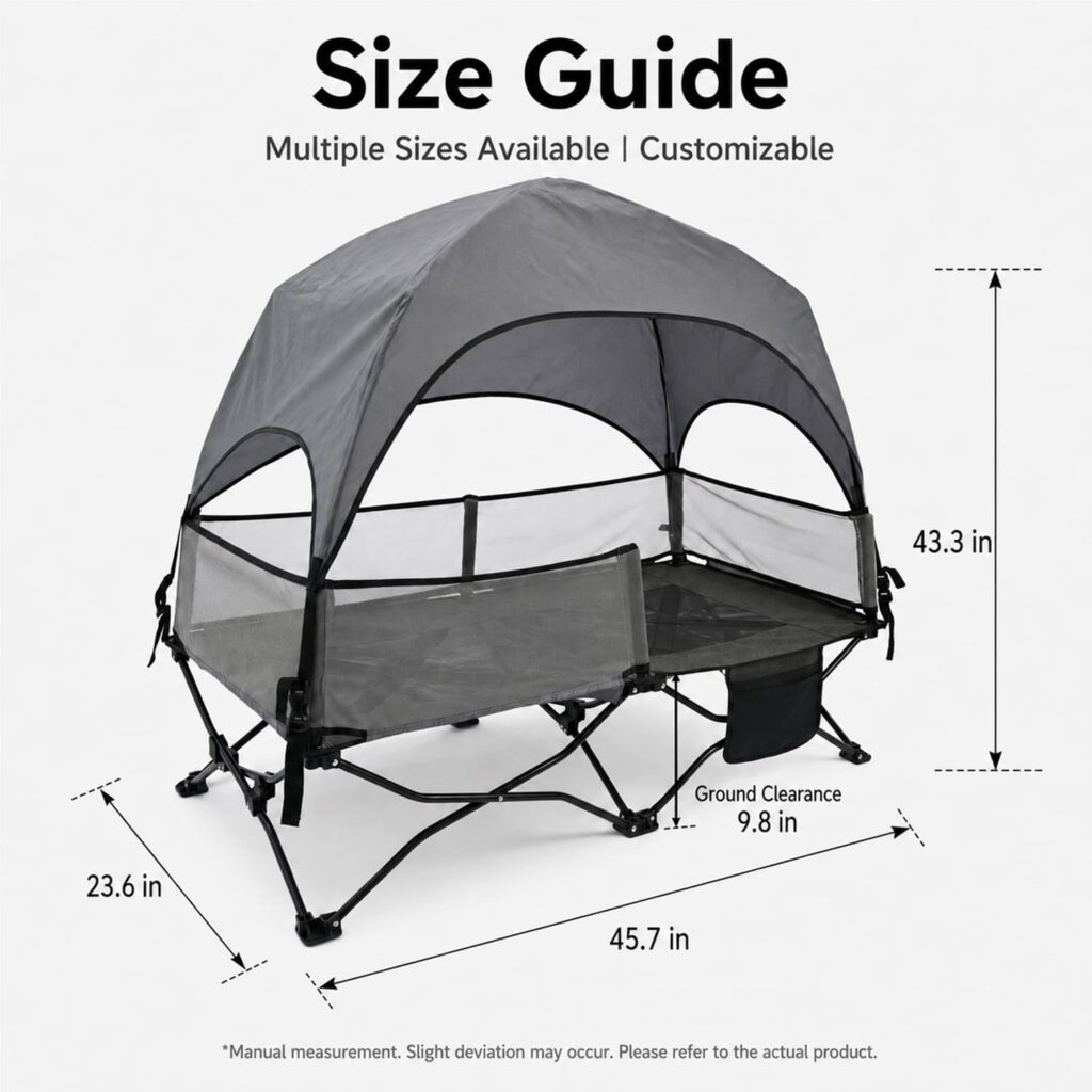 outdoor dog lounger with canopy