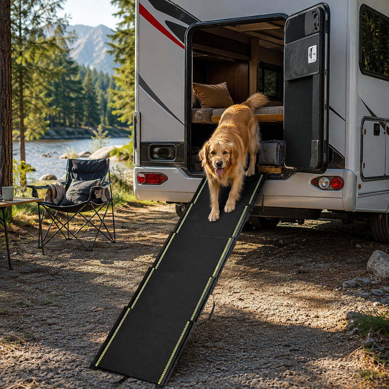 outdoor dog ramp for large dogs