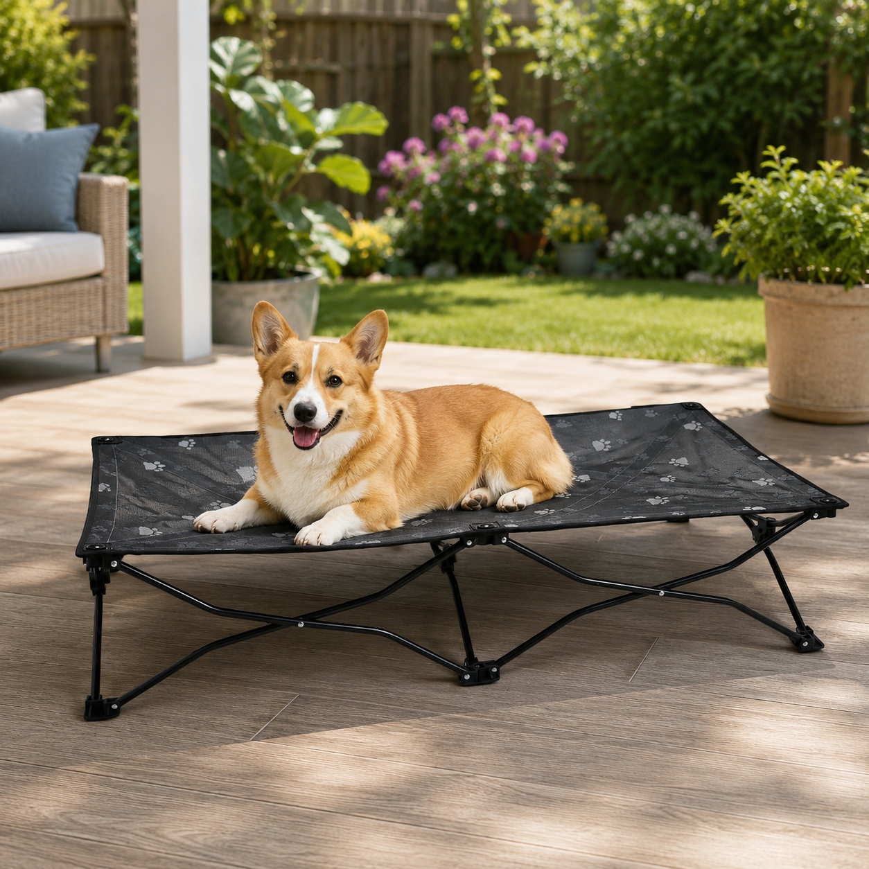 raised outdoor dog bed