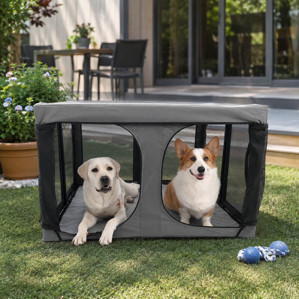 small dog yard fence