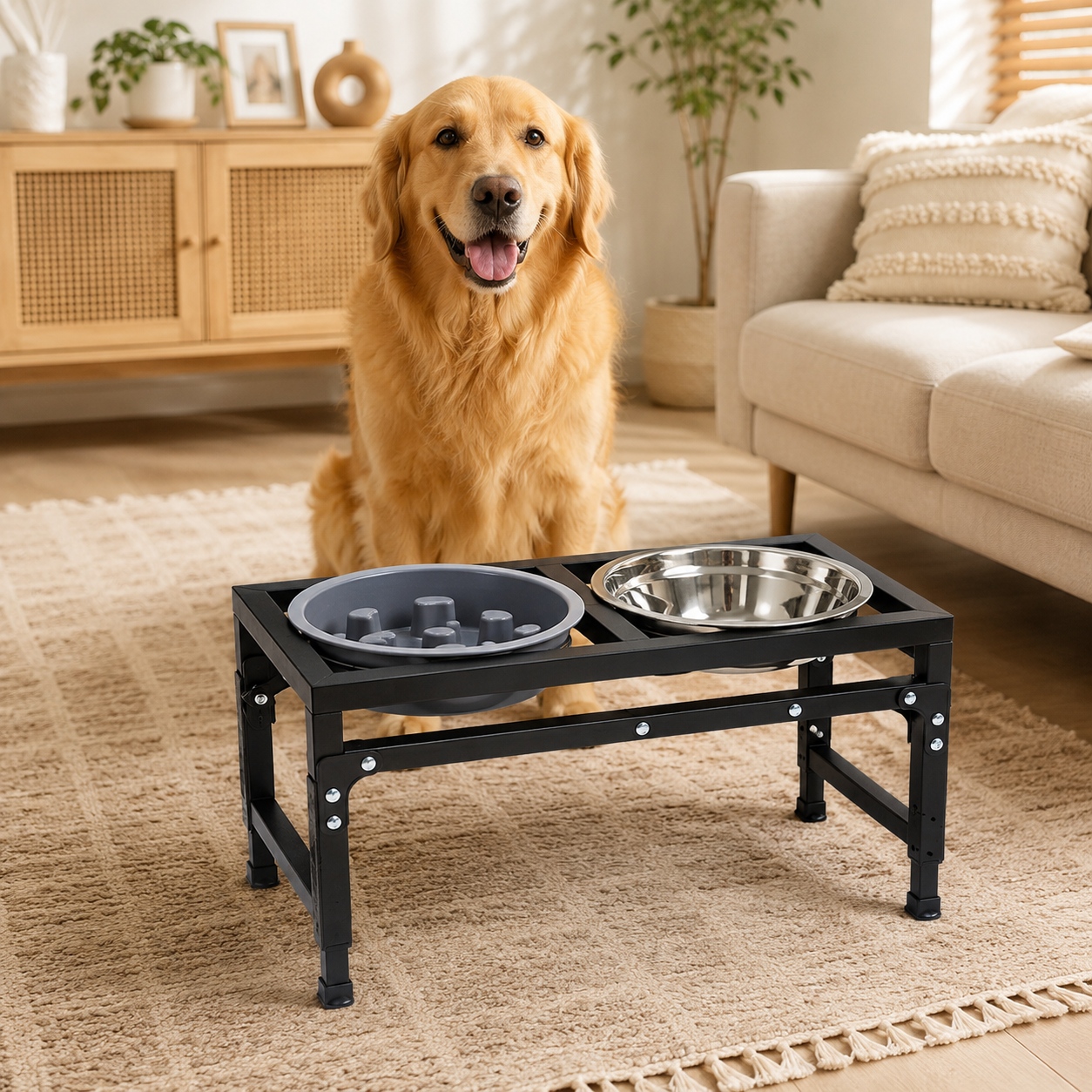 stainless steel dog bowls with stand