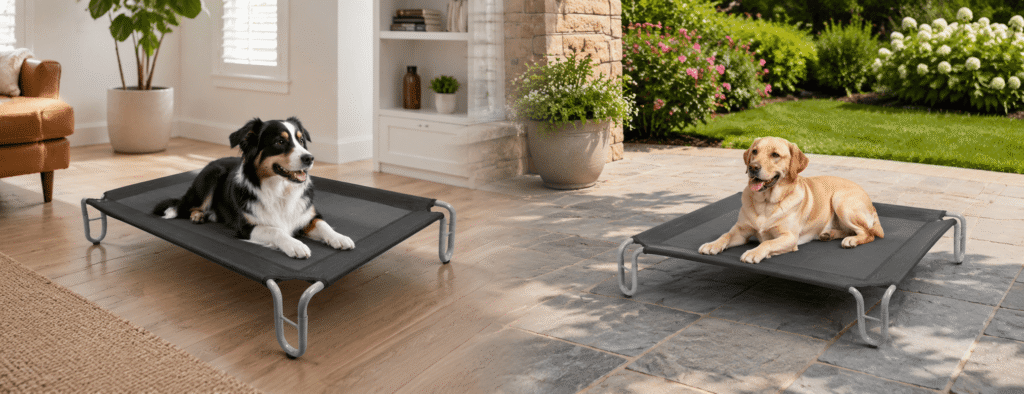 dog bed outdoor indoor banner