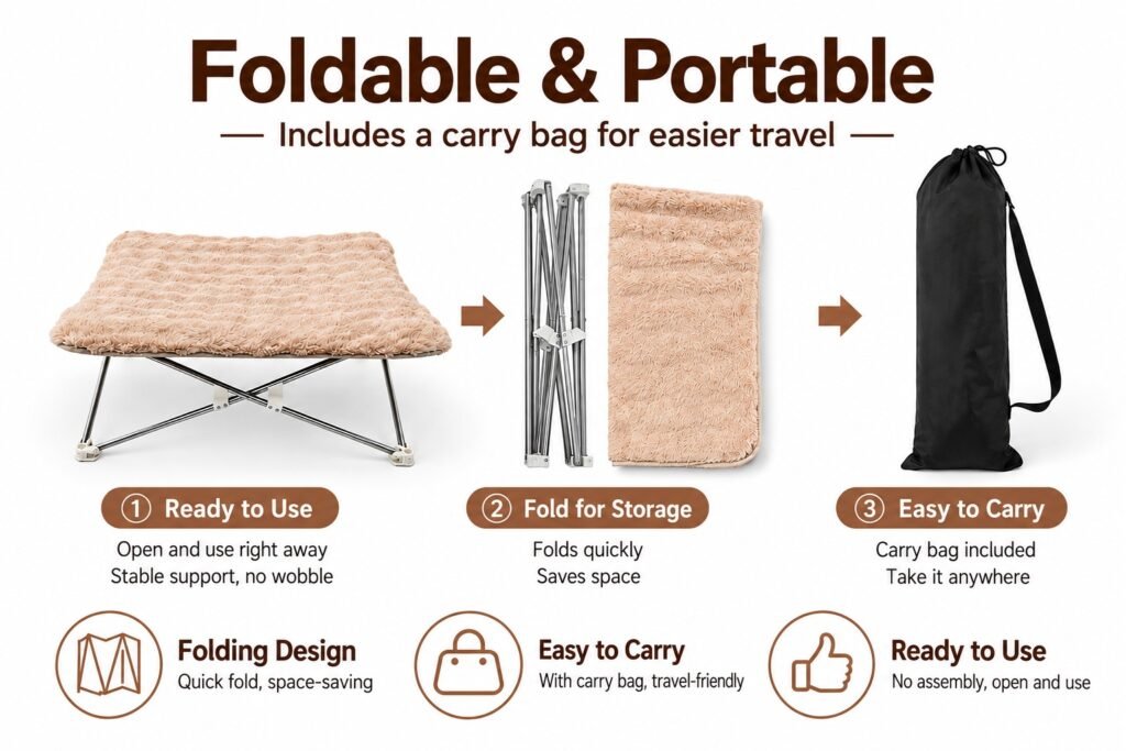 portable dog bed elevated